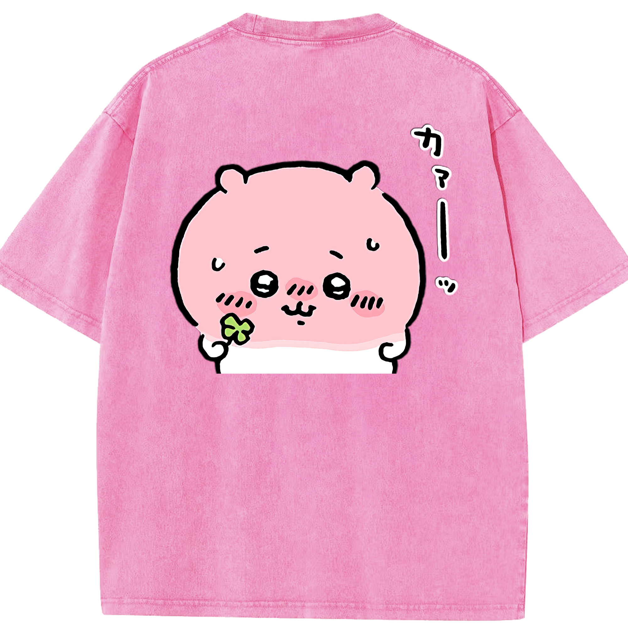 （画像用） ちいかわ ちいかわ Chii-kawa chiikawa 綿100% ヴィンテージ風 半袖Tシャツ（背面プリント）